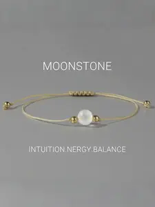 Moonstone Beaded Bracelet, Fashionable Jewelry for Women Men, Trendy All-match Exquisite Jewelry for Birthday Gift