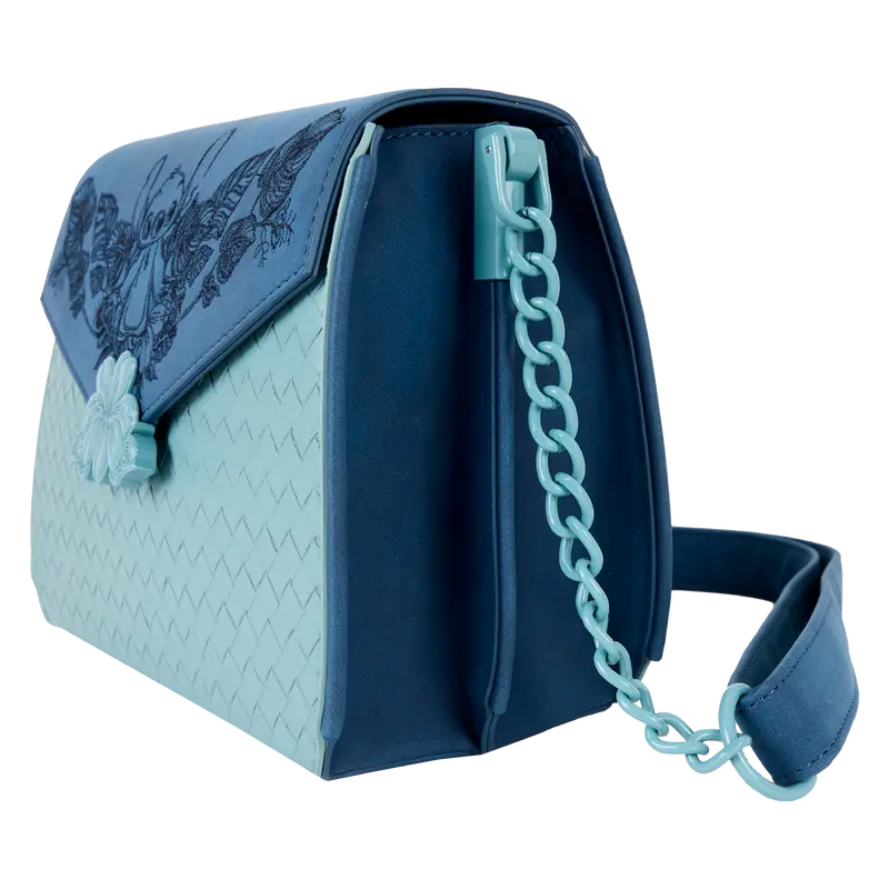 Stitch Embroidered Floral Crossbody Bag