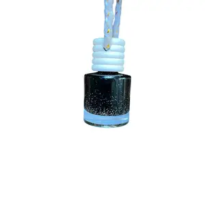 Glitter Car Diffuser - black ice Decorative Bottle with Rope Handles, Glimmer Finish, Ideal for Home & Car Use