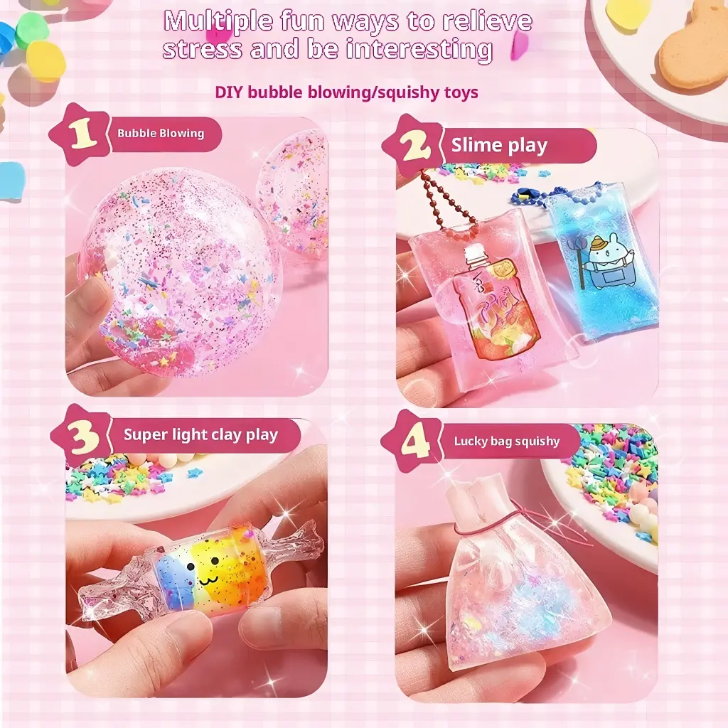Nano Bubble Tape Kit for DIY Squishy Creations Engaging Bubble Toy Set for Girls with Simple Step-by-Step Instructions for Beginners