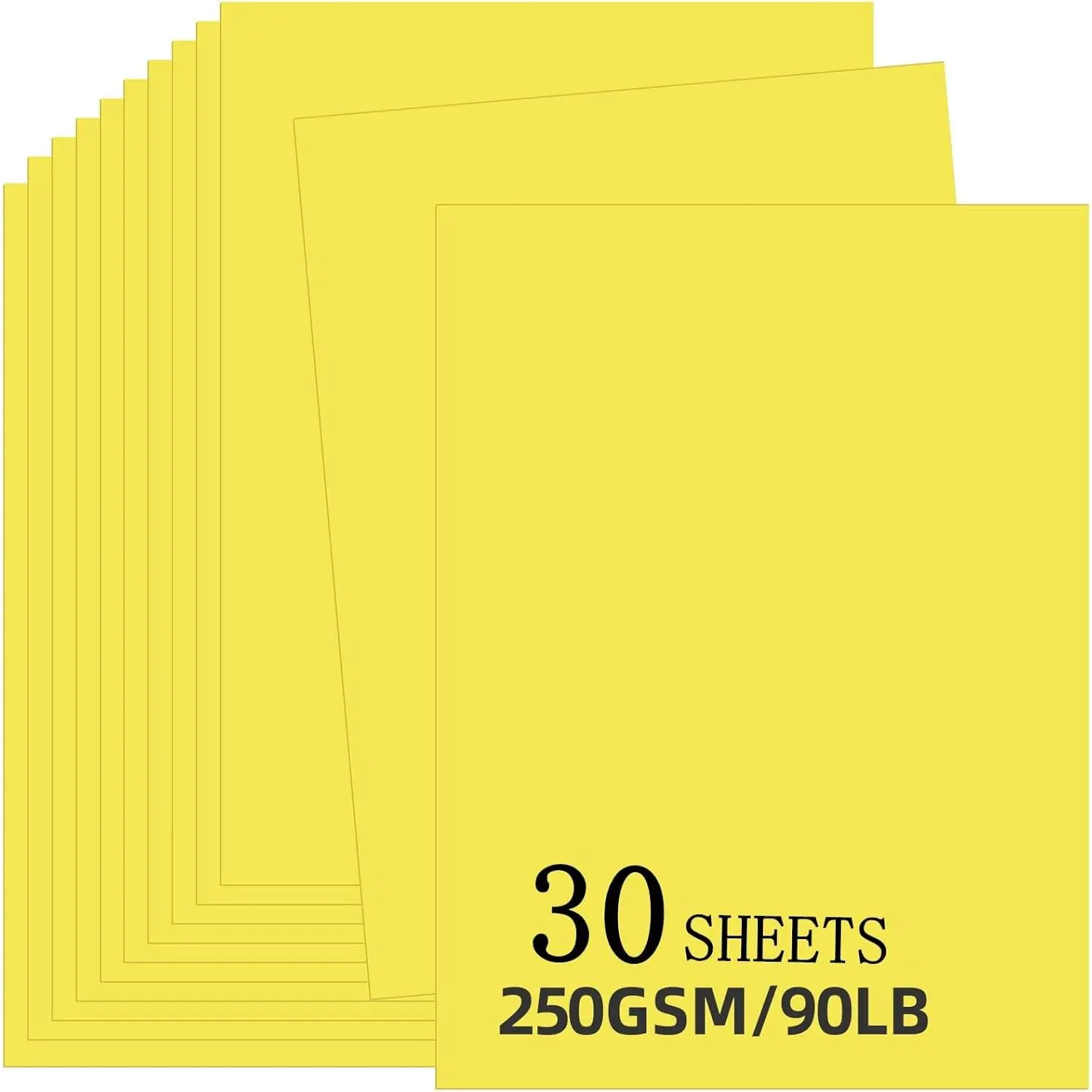 30 Sheets Yellow Cardstock 8.5'' x 11'', 250gsm/90lb Heavyweight Cover Cardstock Paper, Thick and Smooth Card Stock  for Invitations, Menus, DIY Cards, Arts and Crafts