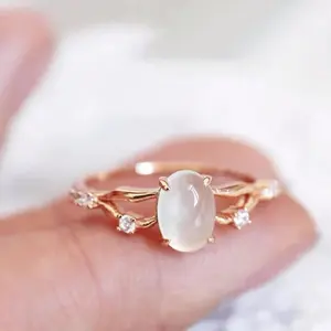 Elegant Simple Style Copper Ring with Synthetic Cubic Zirconia, Adjustable Size, Ideal for Daily Wear and Gift-Giving, No Mosaic - All Seasons Suitable