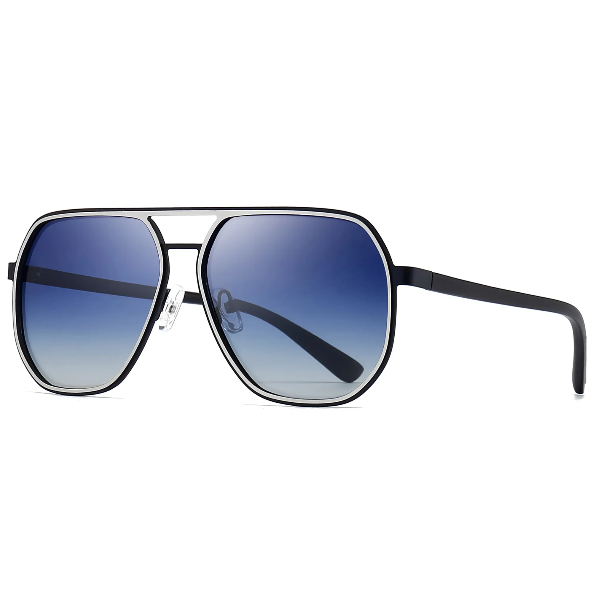 2025 Black Frame/Silver Rim/Dark Blue Gradient Len
