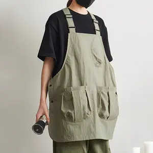 Waterproof Apron for Men and Women, Drawing Dining Restaurant Coffee Shop Milk Tea Flower Shop Workwear Kitchen Home Cooking Thin Waistcoat, Kitchen Aprons, Apron with Pockets