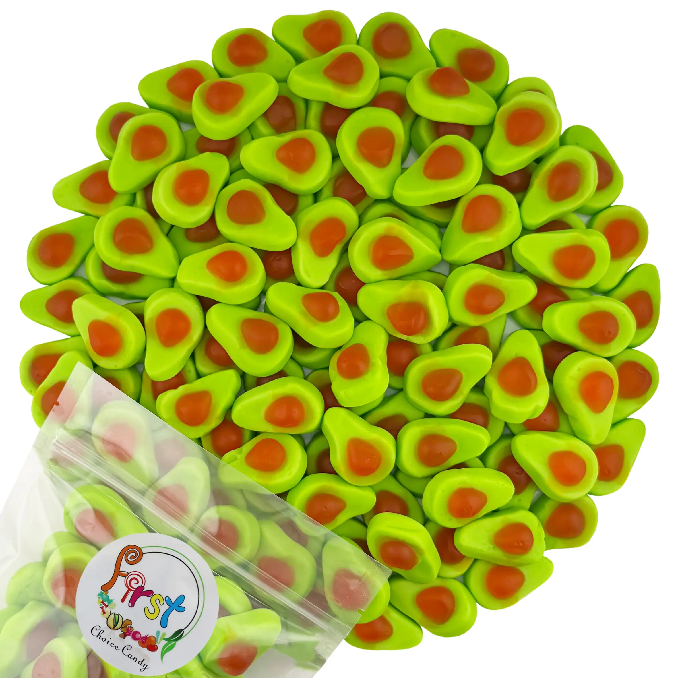 Avocado Gummy Candy, Delicious Fruit-Flavored Snack for On-The-Go Enjoyment