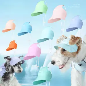Lightweight Outdoor Sun Protection Hat for Pet Dogs, Thin and Adjustable, Cute Hat for Small, Medium, and Large Dogs in Spring and Summer,summervibes
