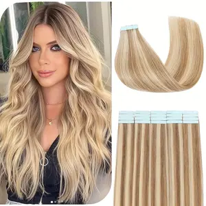 Jessie's Wig P12/613 20pcs Tape In Hair Extension 16-26Inch Human Hair Seamless Invisible For Thin Hair Woman