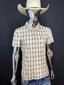 RHC Dylan Aztec Performance Polo Menswear Top Outdoor Polyester Casual Fabric