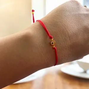 Red Thread Bracelet with Gold Bead - Adjustable Hilo Rojo Bracelet for Women and Men - Perfect for Everyday Wear and Special Occasions