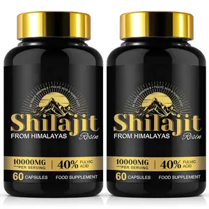 Acentiallabs Himalayan Shilajit Resin 60 Capsules 10000mg Per Serving 40 Fulvic Acid Over 85 Minerals Vitamins Enhance Energy Supplement for Adults - Healthcare