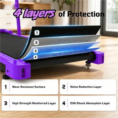 {Fast Shipping}2-in-1 Folding Incline Treadmill, Ultra-Quiet Motor for Home Use, 265 lbs Max Load, Wide Shock-Absorbing Belt, Remote Control & Easy Mobility, Bonus Resistance Bands for Full-Body Workouts