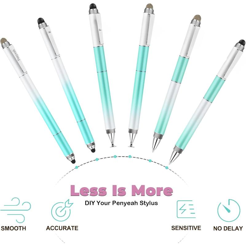 Capacitive Stylus Pen (4 in 1),Universal Touch Screens Stylus Pen for iPad/Pro//Android Phone//Fire/Tablets and All Capacitive Touch Screens-Dream Blue