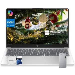 HP 17 Laptop Computer for Business, Intel i5-1334U(Up to 4.6 GHz), 17.3" HD+ Display, 32GB RAM, 2TB SSD Backlit KB, Fingerprint Reader, Lifetime Win 11 Pro & Copilot AI