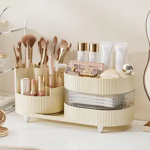 Rotating Makeup Organizer, Large Capacity Cosmetic Display Case, Multi-layer Makeup Storage Box, Desktop Makeup Organizer for Home & Office