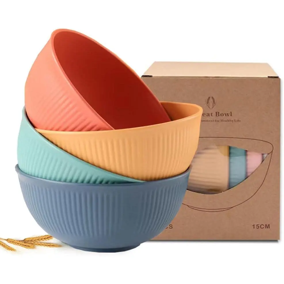 Cereal  Unbreakable 24 OZ, Plastic  Reusable Light Weight Bowl, Microwave and Dishwasher Safe BPA Free Cereal  heat Straw Bowl for Serving Soup and Salad