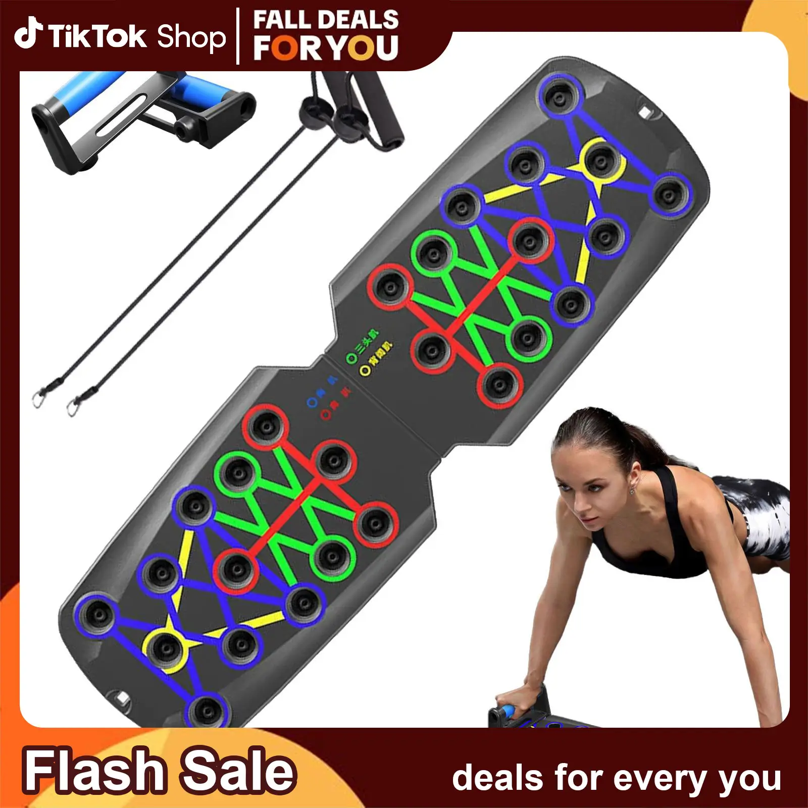 Push Up Board Fitness, Portable Foldable Push Up Bar at Home Gym, Pushup Handles for Floor. Professional Strength Training Equipment For Men and Women