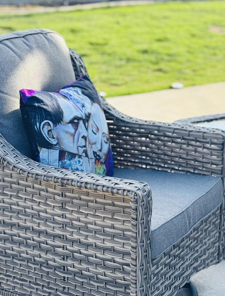 Item: Coffee Wicker Dark Grey Cushion, Coffee Wicker E