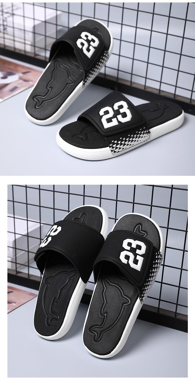 Men's Classic "Number 23" Sports Slides | Legendary Basketball Style Sandals | Athletic Recovery Slippers for Gym & Beach | Non-Slip Comfortable Summer Kicks