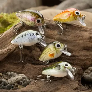 1.5g Ultra-Light Swimbait Kit, 2.7cm Mini Crankbait Search Bait. Realistic Fish Design, Snag-Free Hooks. Perfect for Bass, Panfish, Trout. Freshwater & Saltwater Lures.