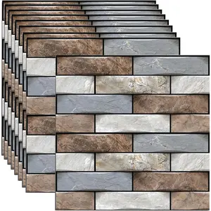 Wall Panels Peel and Stick,Faux Brick Wall Panel,10PCS 30x30cm  PVC Self Adhesive Wallpaper Application Such as  Rooms, Offices, Hotels, Living Rooms, bedrooms and Kitchens.