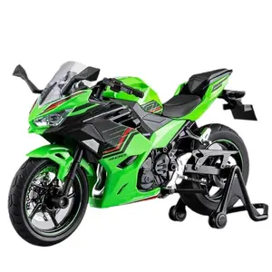 19cm Diecast Alloy 1/12 Scale For Kawasaki Ninja 400 Motorcycle Finished Motorcycle Model Toy Gift Sounds and Lights