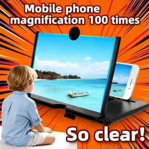 3D Foldable Phone Magnifier foldable portable HD Screen Enlarger with Anti-Glare Lens for Movies TikTok Gaming Lightweight Mobile Projector Eye Protection Gift