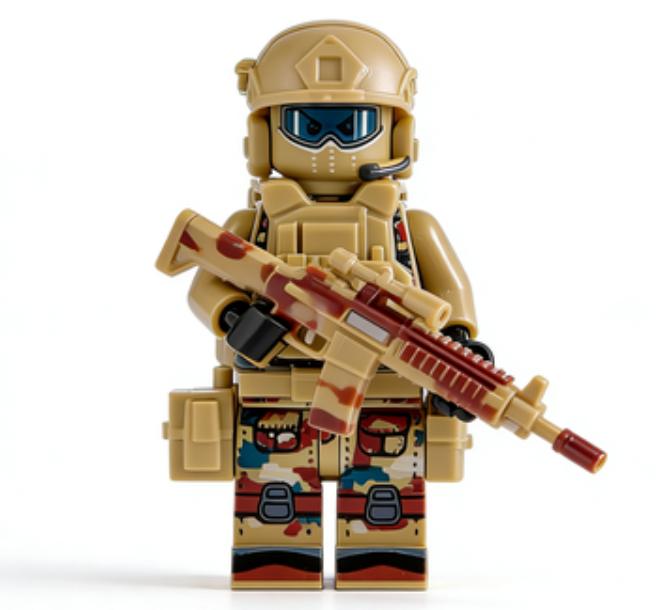 6 PCS Wolf Warrior Special Forces Squad  Set - Compatible Building Blocks Military Minifigures, Commando Army Men, Small Bricks STEM Toy for Boys