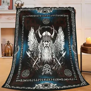 Viking Blanket Vikings Norse Mytholog Decor Throw Blanket Gifts for Girls Boys Super Warm Soft Plush Lightweight Fleece Flannel Winter Couch Bedding Blankets for Kids Adults Women 50"X40"