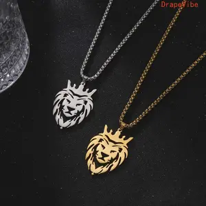 Hollow Animal Head Pendant Necklace, Unisex Jewelry, Versatile Couple Accessory for Daily Wear & Outfit Matching (Sports & Outdoor Fan Shop Gaming Necklaces)