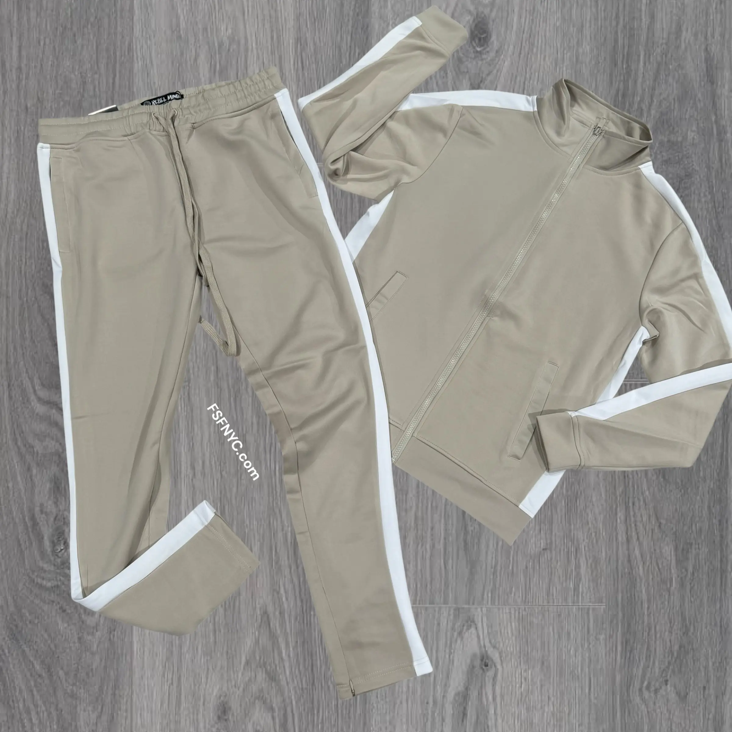 Rebel - SLIM Solid Track set (Oatmeal - White) 502 - 402 T
