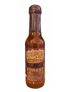 Black Forest Hot Sauce by Hell's Kitchen Hot Sauce - 5oz | Hearty Herbaceous Cherry Ghost Pepper Sauce with Sage Flavor for Meats & Cheese Plates