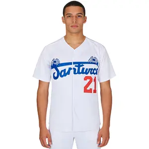 Men's #21 Clemente Puerto Rico Santurce Crabbers Baseball Jersey S-3XL V-Neck High-Grade Polyester Breathable Mesh Fabric Moisture-Wicking Stretchable Sportswear