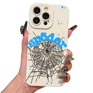 Spider Web Pattern Phone Case for iPhone 17/16/15/14/13/12/11 Series - Full-Body Shockproof Heavy Duty Protective Cover