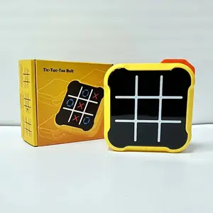 Portable Electronic Tic Tac Toe Game Console, Battery Required Handheld Game Console, Educational Toy for Family Entertainment Friend Party Home Education (Without Battery), Board Game Prop