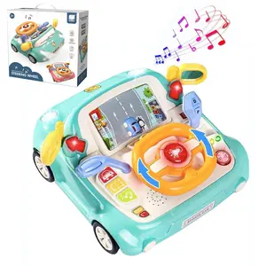 Car Steering Wheel Toy, Baby Interactive Toy, Driving Educational Toy with Light and Sound, Birthday Gifts for Kids, Science Toys Sensory Play