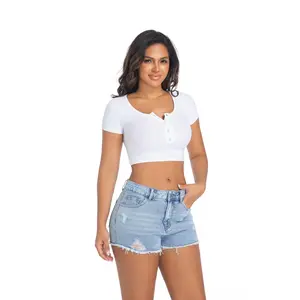 PinkyMoor Women’s Denim Shorts – Heart-Shaped Pockets, Mid-Low Waist, Stretchy Casual Shorts, Boyfriend Style, Summer Women’s Bottoms, Trendy Streetwear, Comfortable Fit Jeans