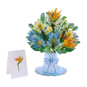 3D Pop-Up Floral Bouquet Card – Surprise Paper Flower Card for Thanksgiving, Birthday & Special Moments