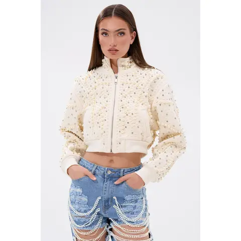 GOODIE TWO SHOES EMBELLISHED BOMBER