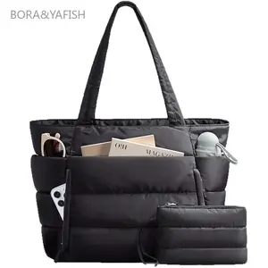 New fashionable quilted women’s handbag, multi-compartment tote bag, lightweight bag for short trips