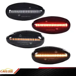 New Smoke Lens Rear LED Side Marker Lights 4X Fit For 2001-2014 Silverado 2500