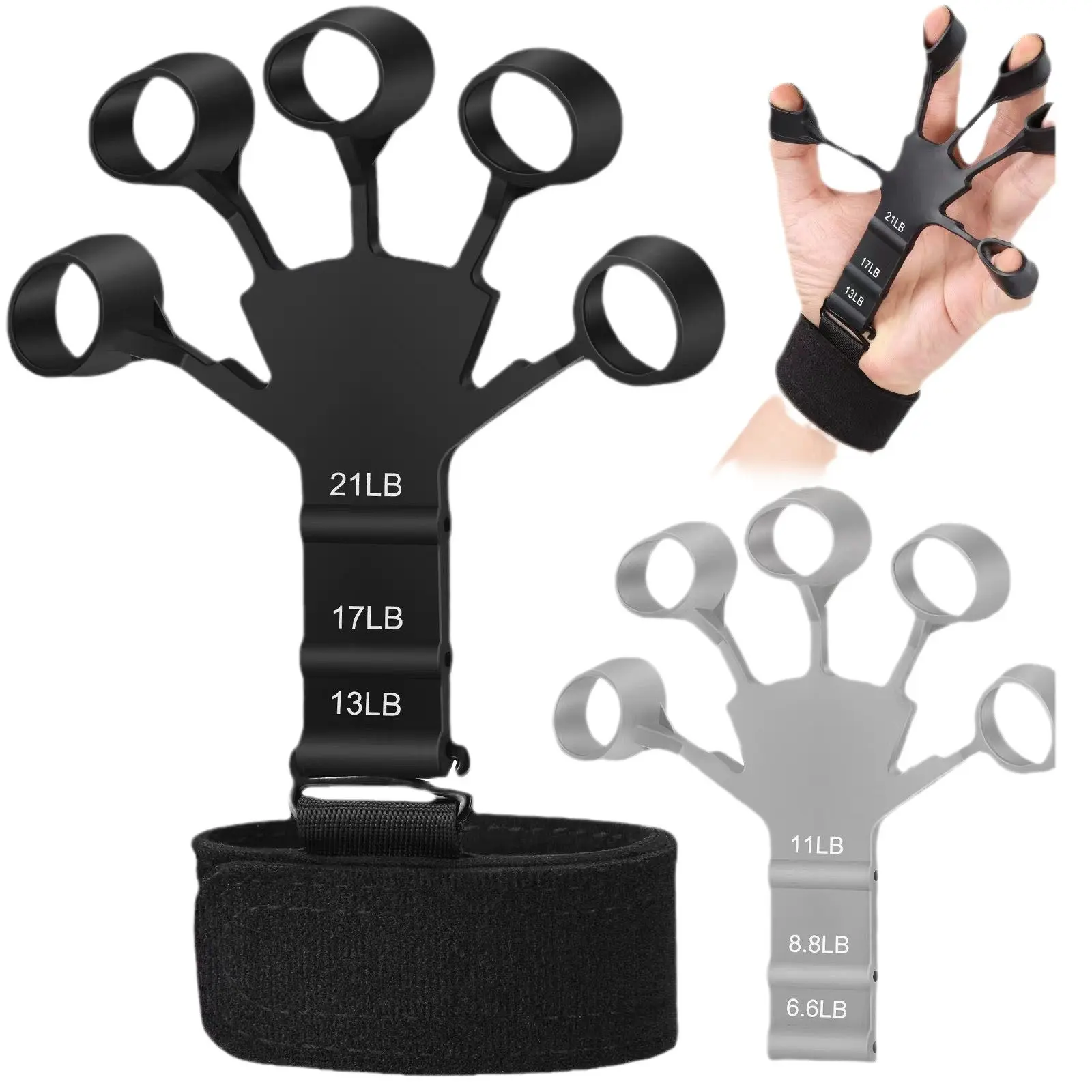 Vein trainer Five finger training Adjustable silicone finger flexion and extension training Fitness equipment