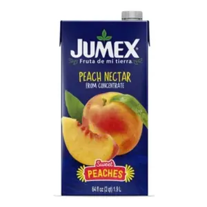 8x Jumex Peach Nectar - Drink Beverage Refreshing Fruit Juice Canned Nectar Real Pulp Sweet Liquid Hydration Pantry Staple Party Supply Bulk Wholesale Lot Bundle Value Pack Family Size Big Jug 1/2 Half Gallon Bottle 64oz 8ct