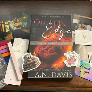 On the Edge Signed Paperback with Swag by A.N. Davis Secrets Hidden Series Book