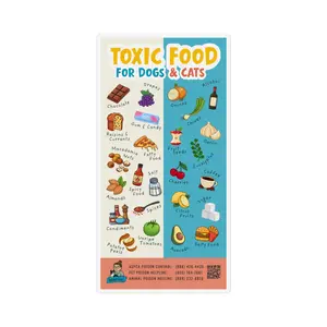 Toxic Food for Dogs & Cats Refrigerator Magnet — Pet Safety Guide