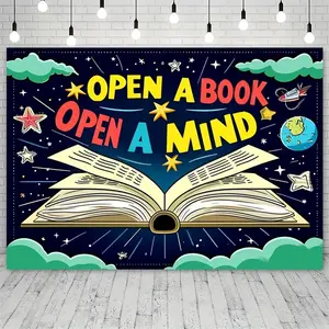 1pc 2D Flat Polyester Print Photography Backdrop Banner, Home & Festive Party Supply - Ideal for Birthday, World Book Day Decorations & Photo Booth Props