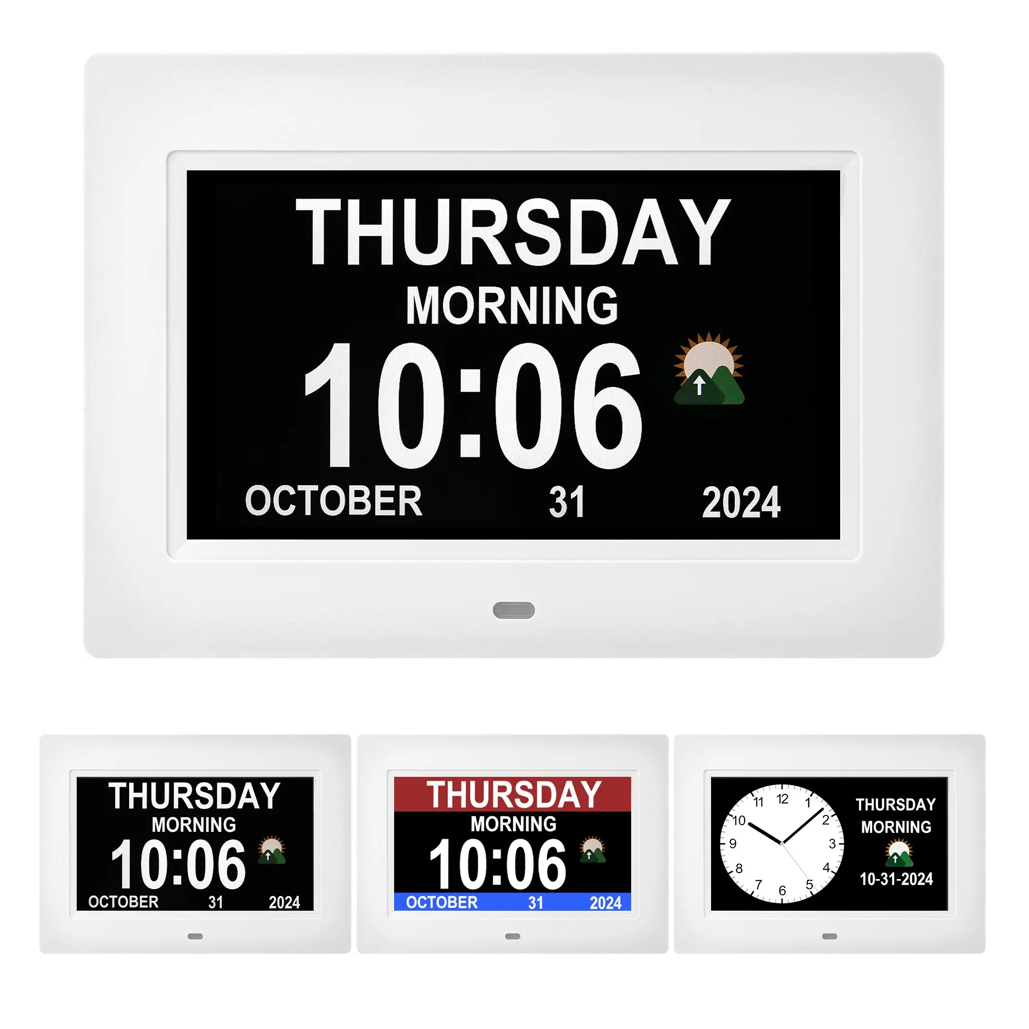 Dementia clock with date, time and day of the week digital calendar clock for the elderly digital alarm clock Decor USB Powered Clock