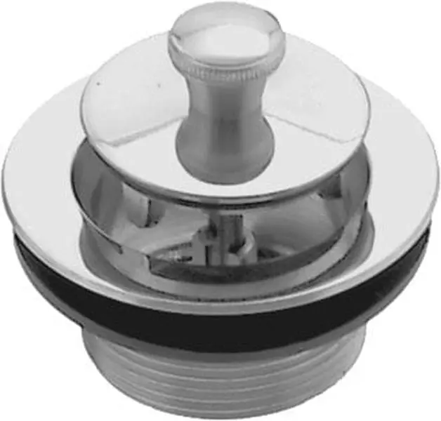 Westbrass D331-20 Metal Bath Drain - 1-1/2 in. Twist-and-Close Design, 3 in. Compatibility Support, Coarse Thread, Positive Closure, Stainless Steel for Plunger Use