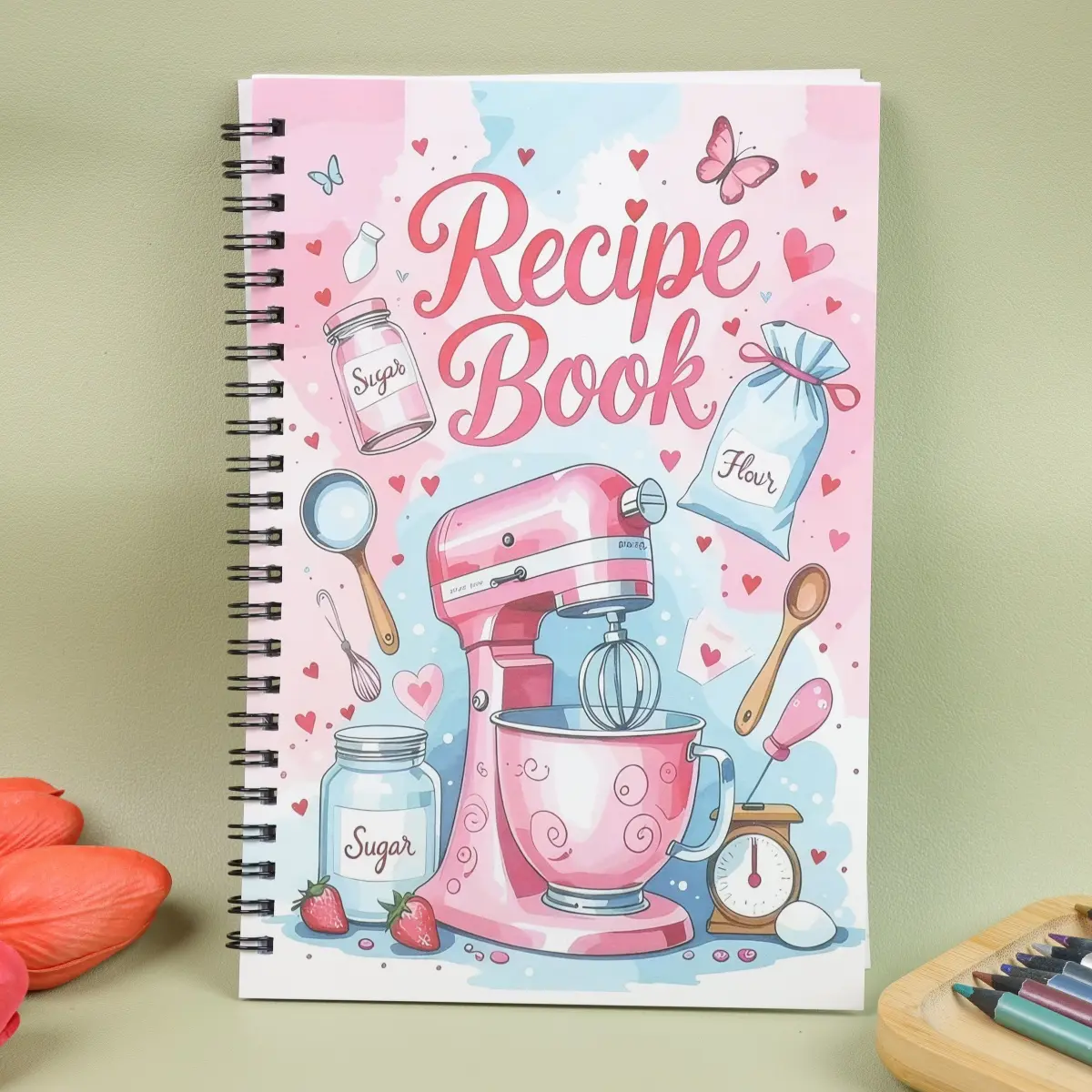 My Recipe Book Fun Cookbook Diary Notebook, Personal Blank Recipe Handbook, Record Homemade Recipes, Holiday Birthday Gift, Travel Diary Notebook, Spiral Notebook Journal, Portable Diary, Spiral Bound Notebook