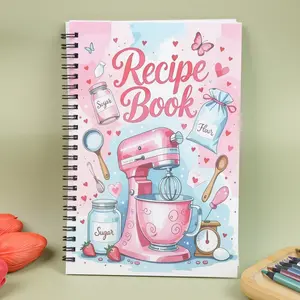 My Recipe Book Fun Cookbook Diary Notebook, Personal Blank Recipe Handbook, Record Homemade Recipes, Holiday Birthday Gift, Travel Diary Notebook, Spiral Notebook Journal
