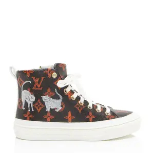 Pre-owned Louis Vuitton Women's Louis Vuitton Limited Edition Catogram Canvas Stellar Sneakers - Size 6 / 36 by Rebag